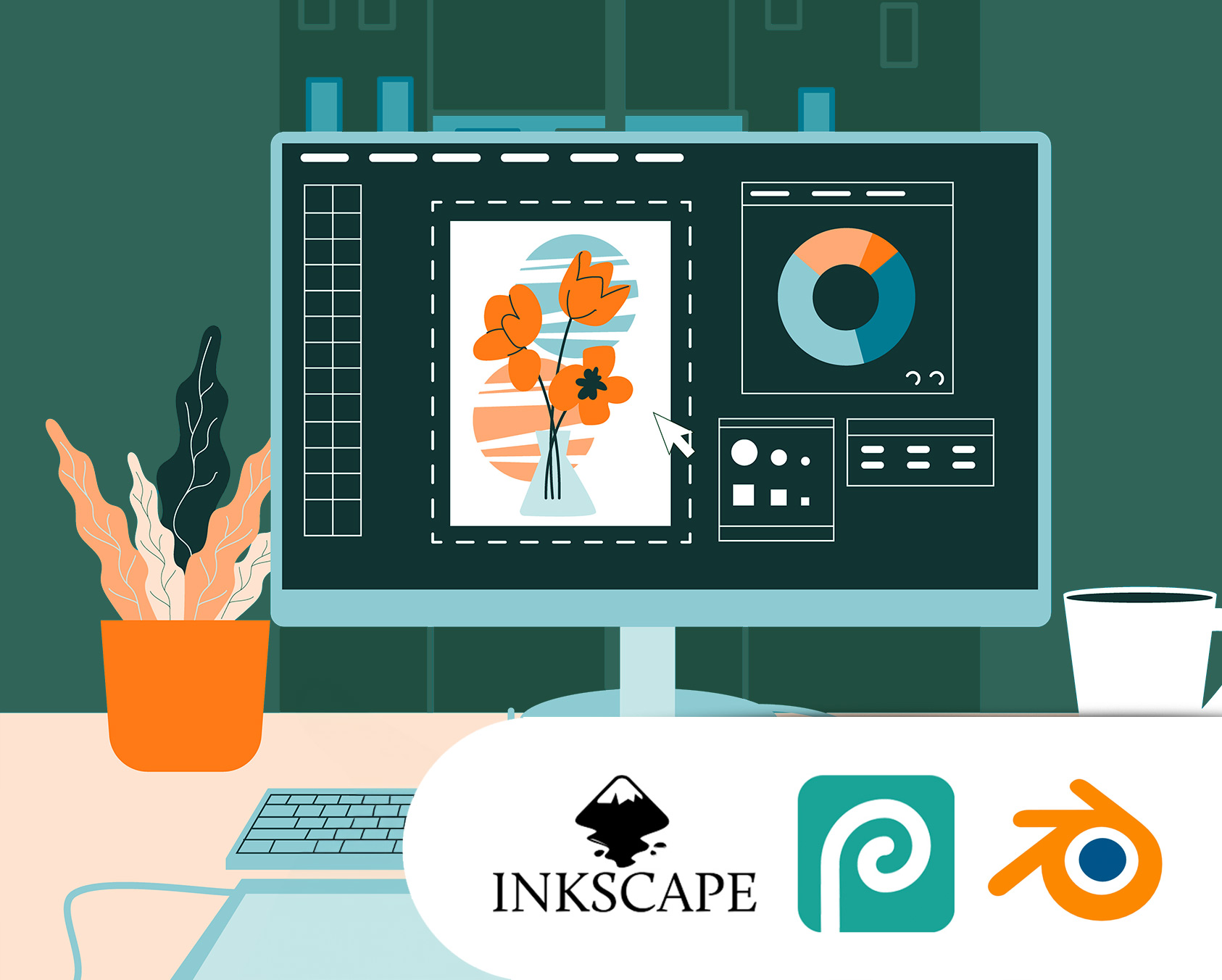 Grafika komputerowa (2D i 3D, Photopea, Inkscape, Blender)